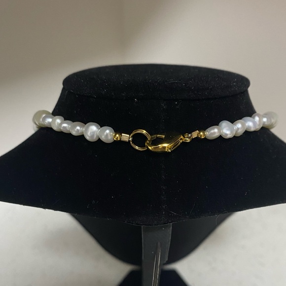 Vintage Lee Sands stone with freshwater pearls and shell pendant necklace - Picture 6 of 7